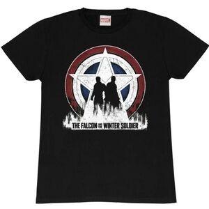 MARVEL Grey Graphic T-shirt The Falcon & the Winter Soilder sz Med